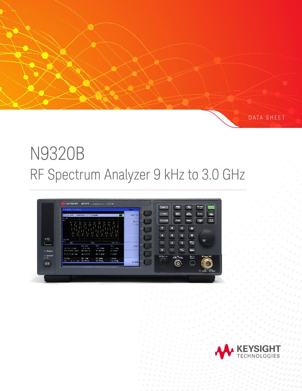 N9320B RF Spectrum Analyzer 9 kHz to 3.0 GHz PDF Asset Page Keysight